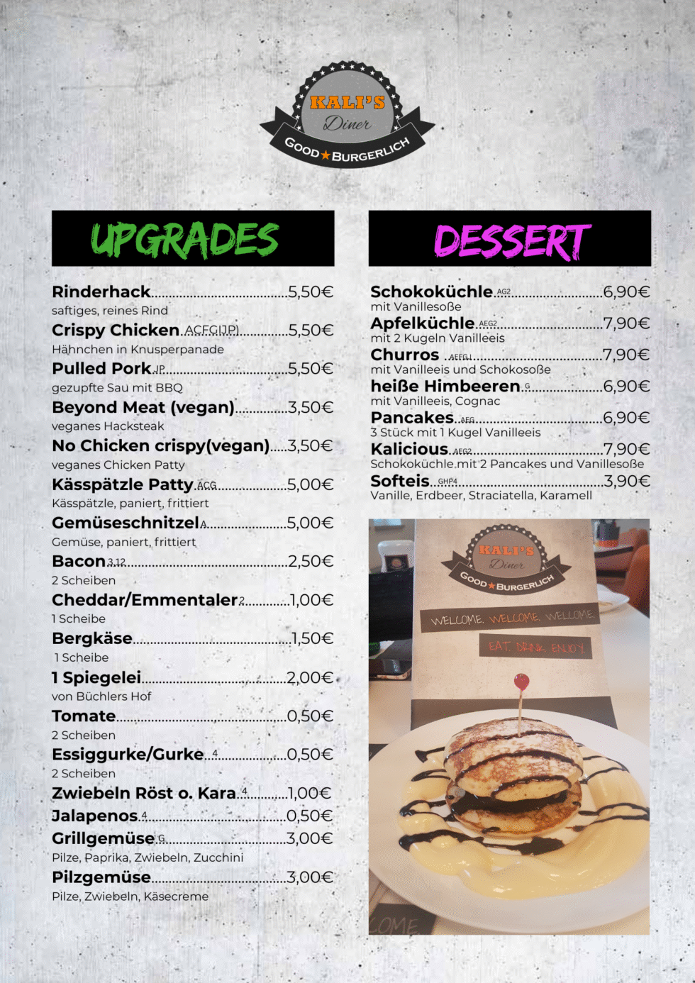 Kalis Menu.pdf Speisekarte | Kali´s Diner